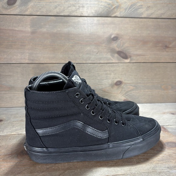 vans SK8 HI womens size 7 shoes black athletic skate sneakers - Picture 2 of 9